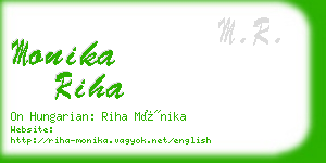 monika riha business card